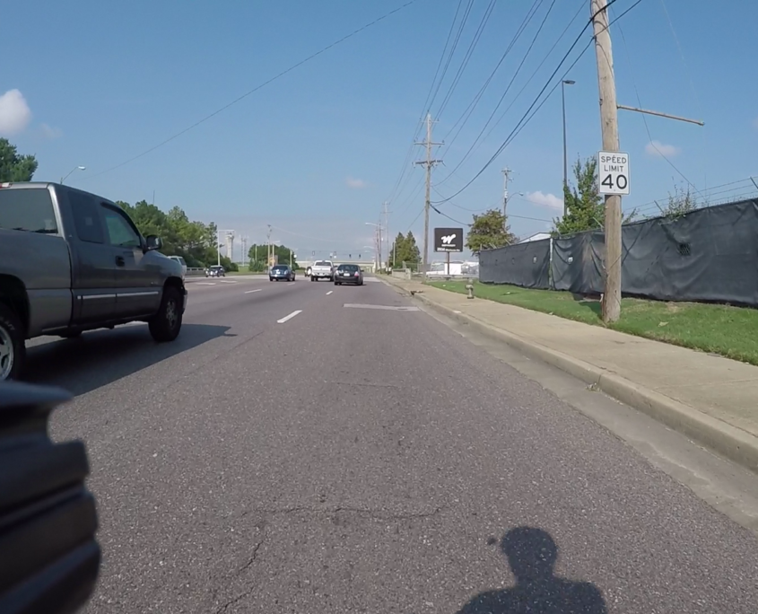 On multi-lane roads cyclists often have lanes to themselves, because motorists choose other lanes to pass.