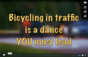 cycling in traffic is a dance you must lead
