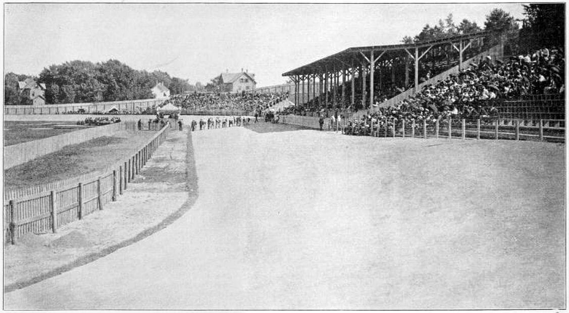 Bicycle Park, Waltham, Massachusets, around 1900
