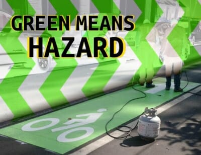 green paint means hazard