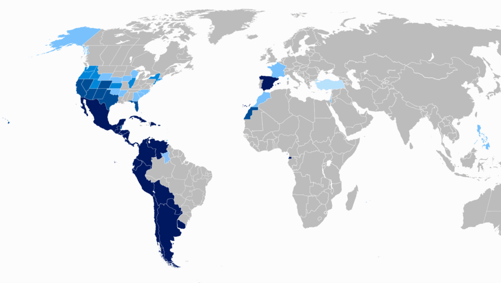 Countries where Spanish is spoken/paises donde se habla español
